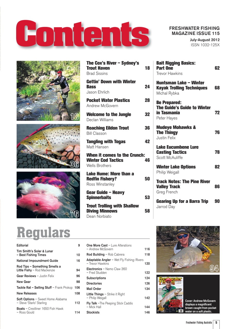 Freshwater Fishing Australia Preview Pages