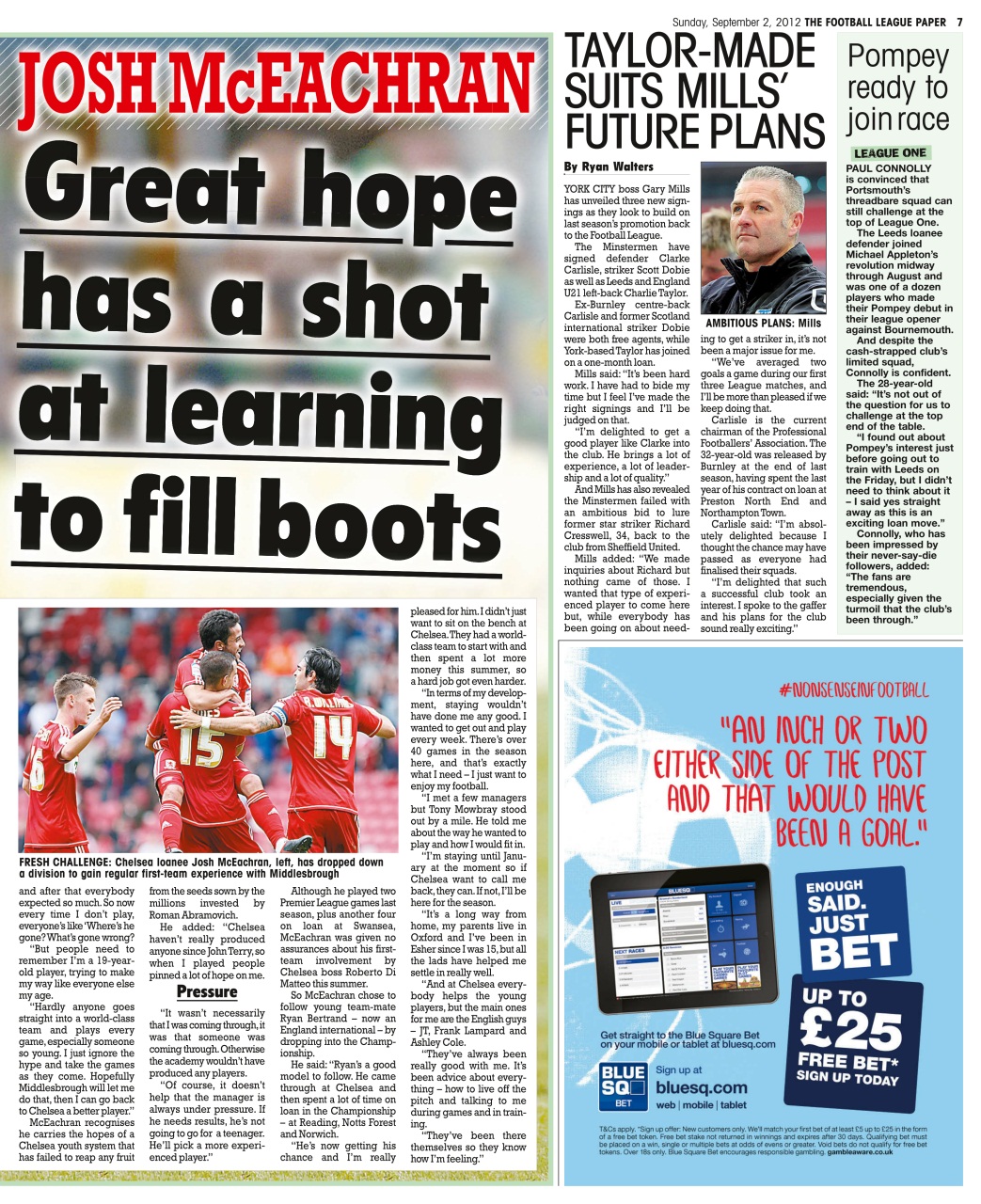 The Football League Paper Preview Pages