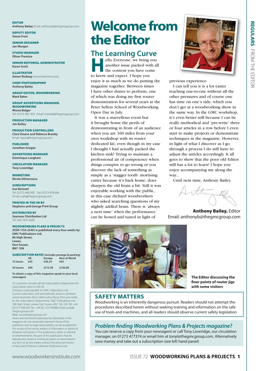 Woodworking Crafts Magazine Preview Pages