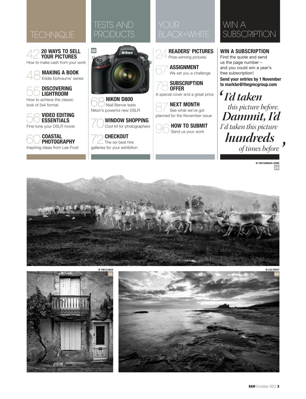 Black+White Photography Preview Pages