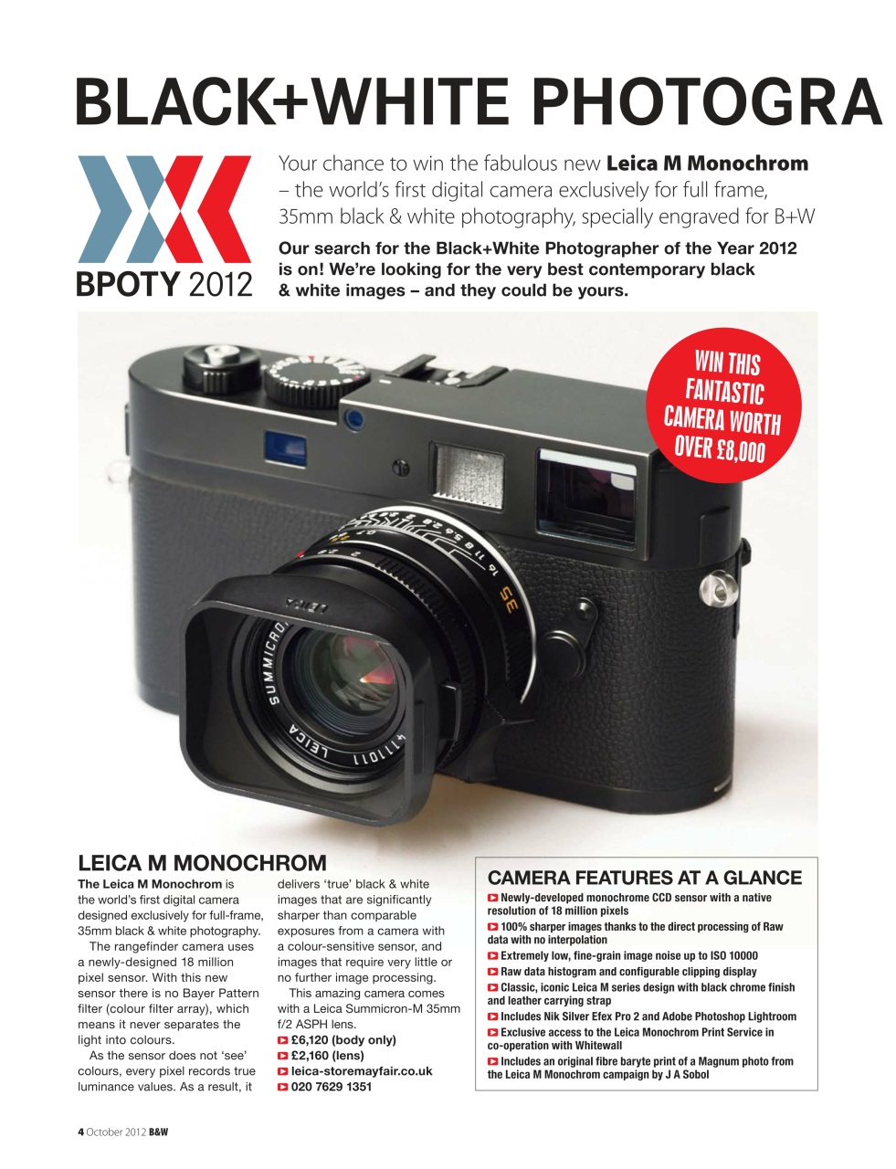 Black+White Photography Preview Pages