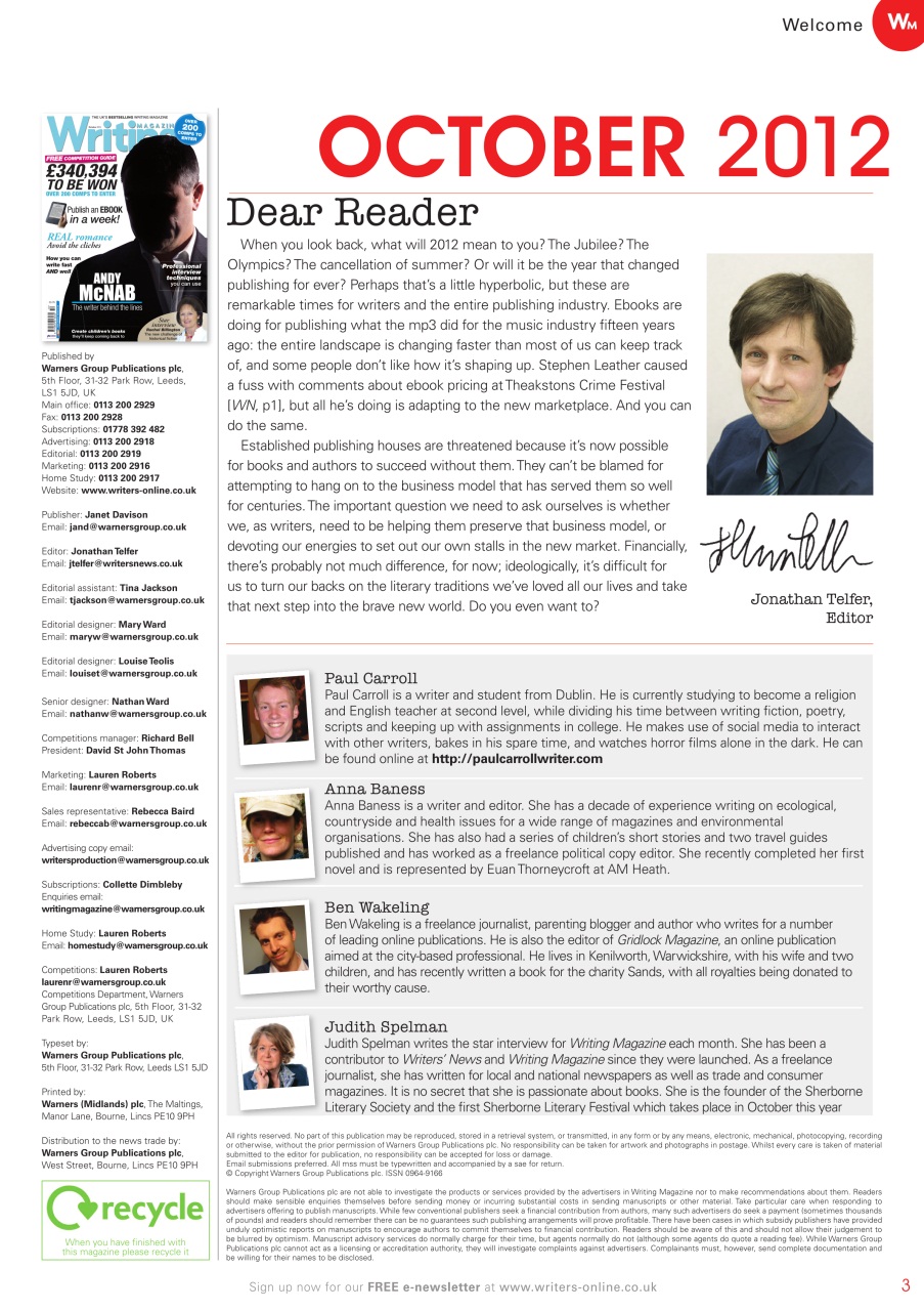 Writing Magazine Preview Pages