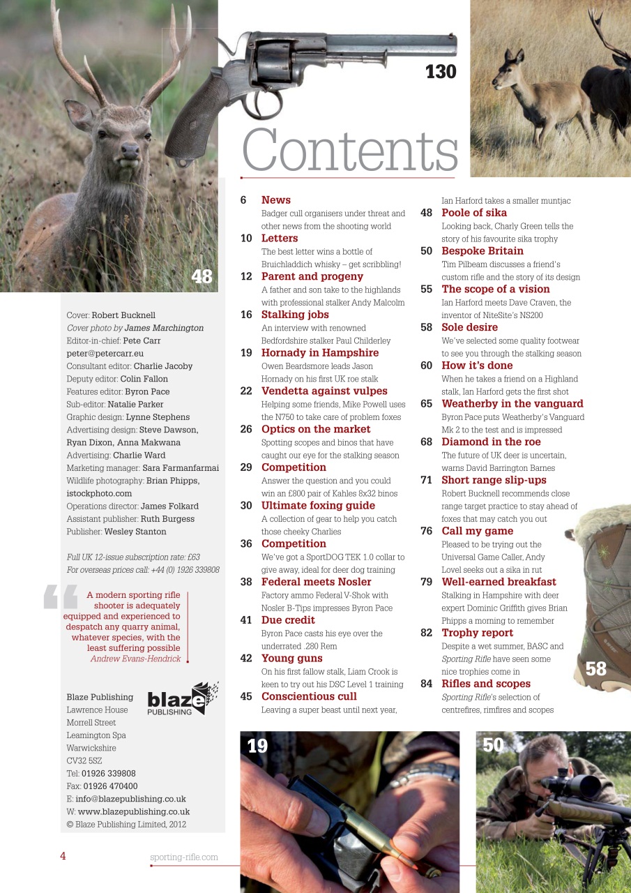 Sporting Rifle Preview Pages