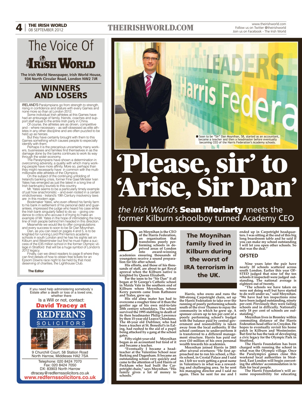 Irish World Preview Pages