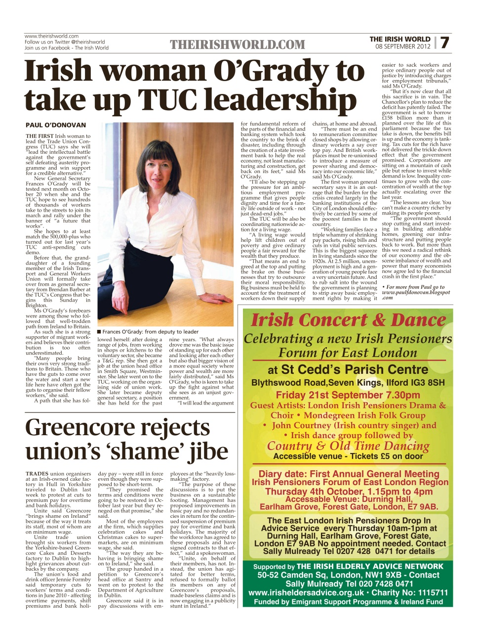 Irish World Preview Pages