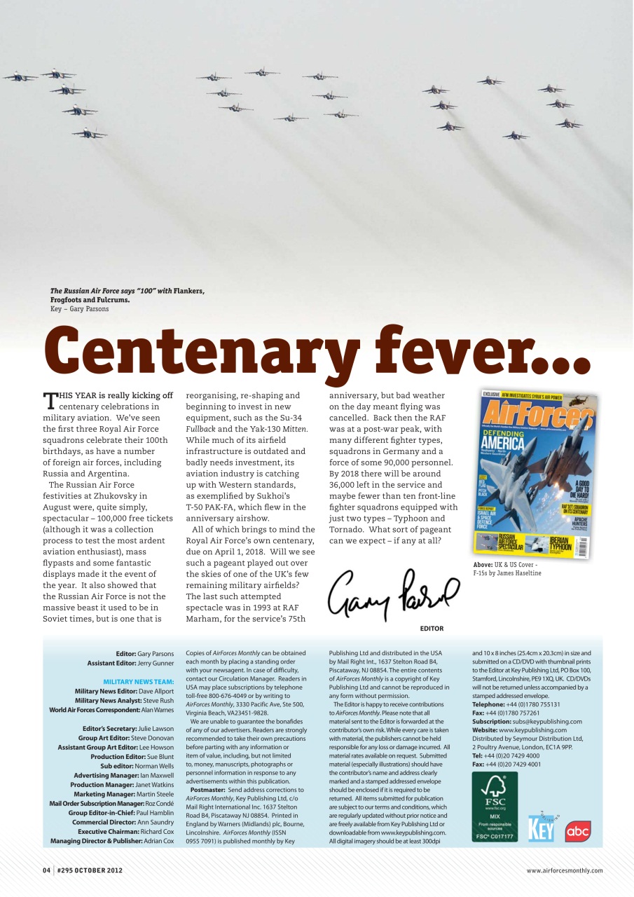 AirForces Monthly Preview Pages