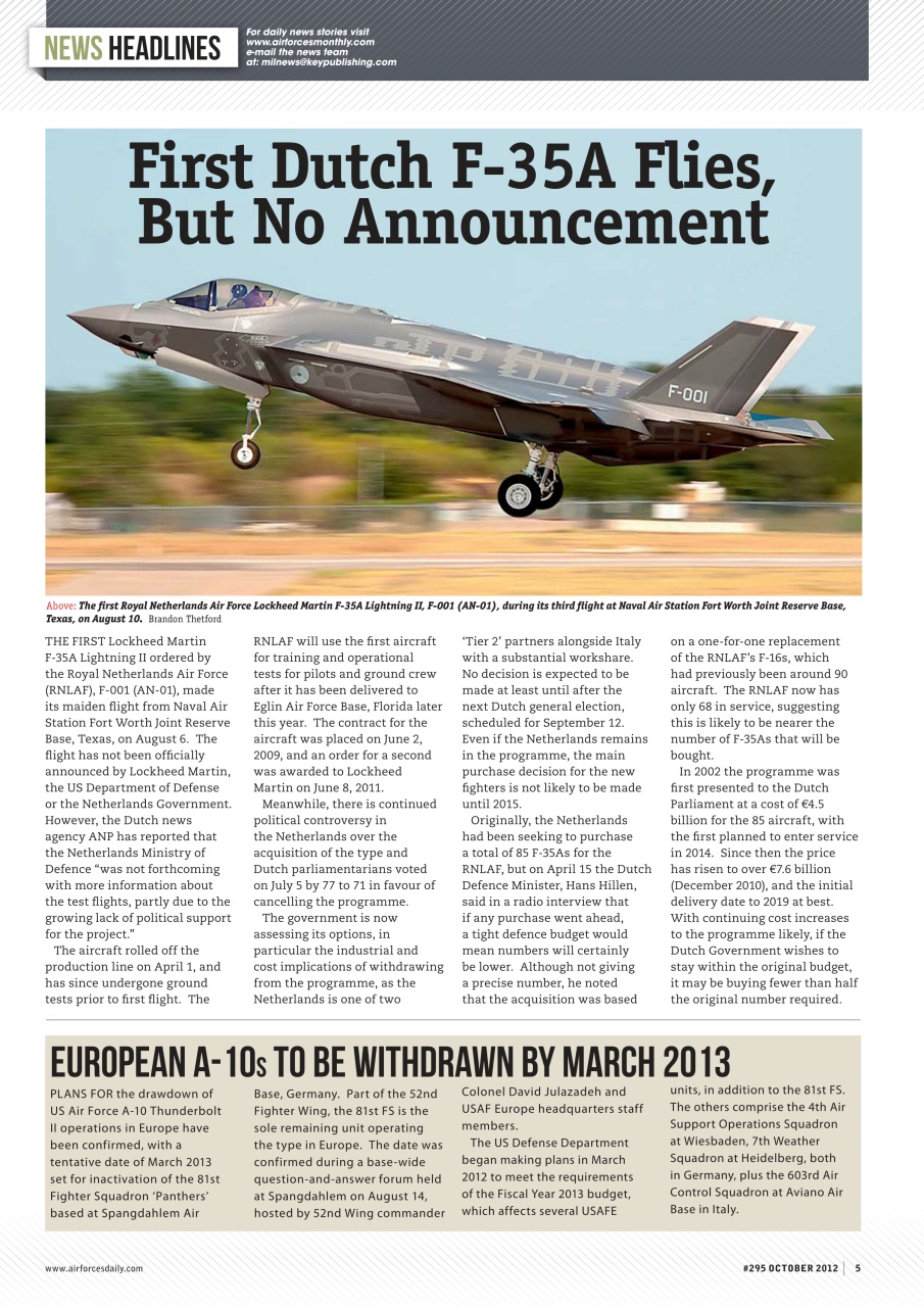 AirForces Monthly Preview Pages