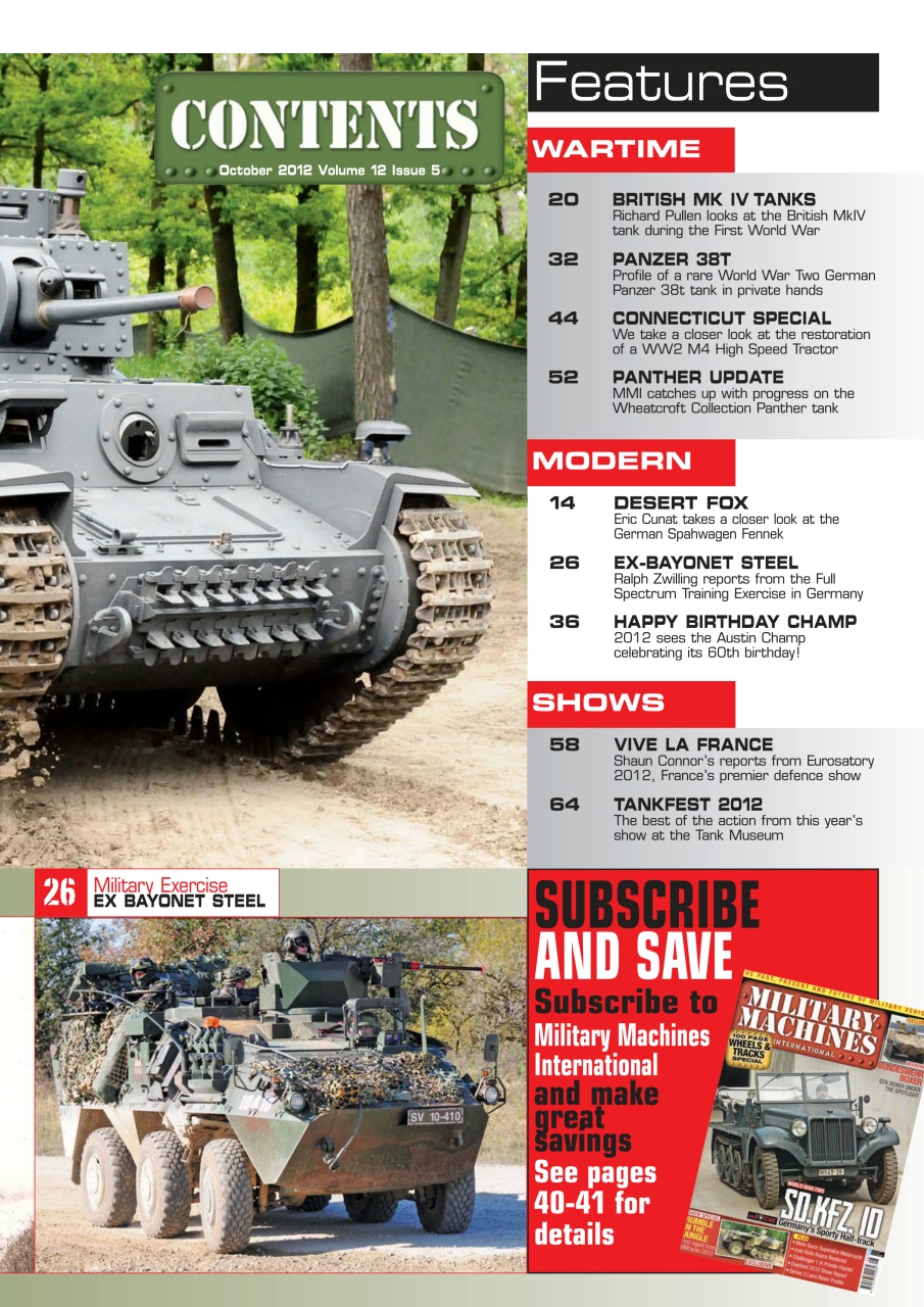 Military Machines International Preview Pages