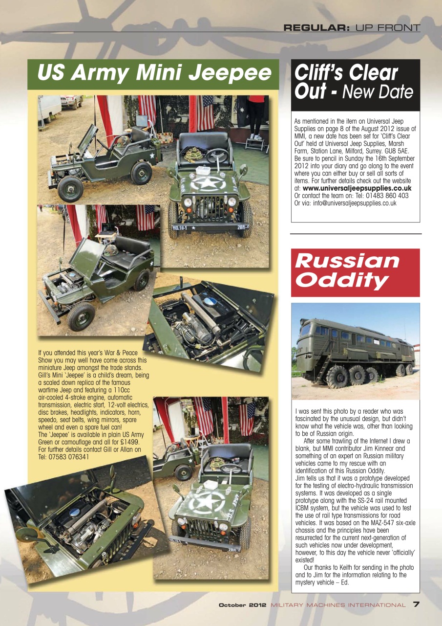 Military Machines International Preview Pages