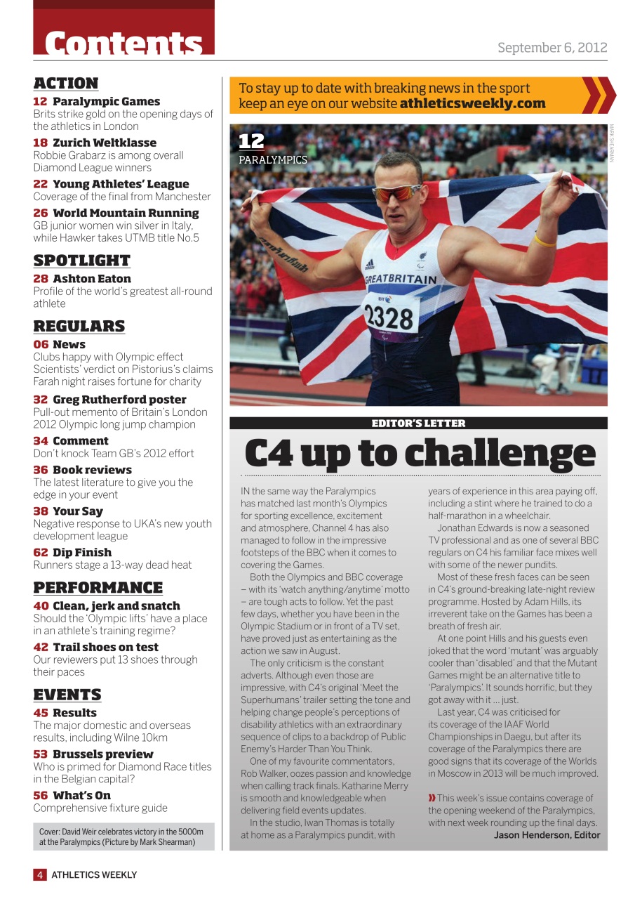 AW – Athletics Weekly Magazine Preview Pages