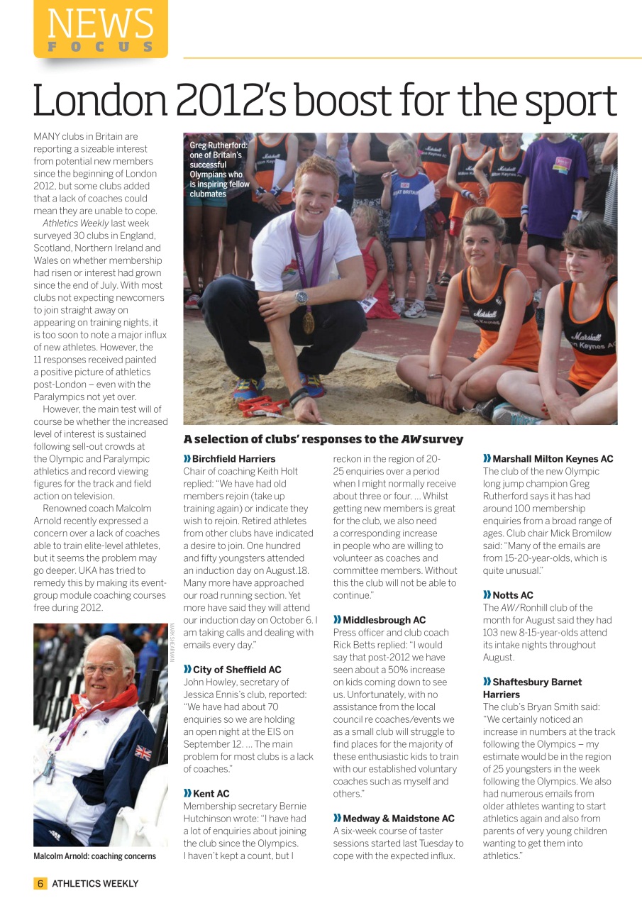 AW – Athletics Weekly Magazine Preview Pages
