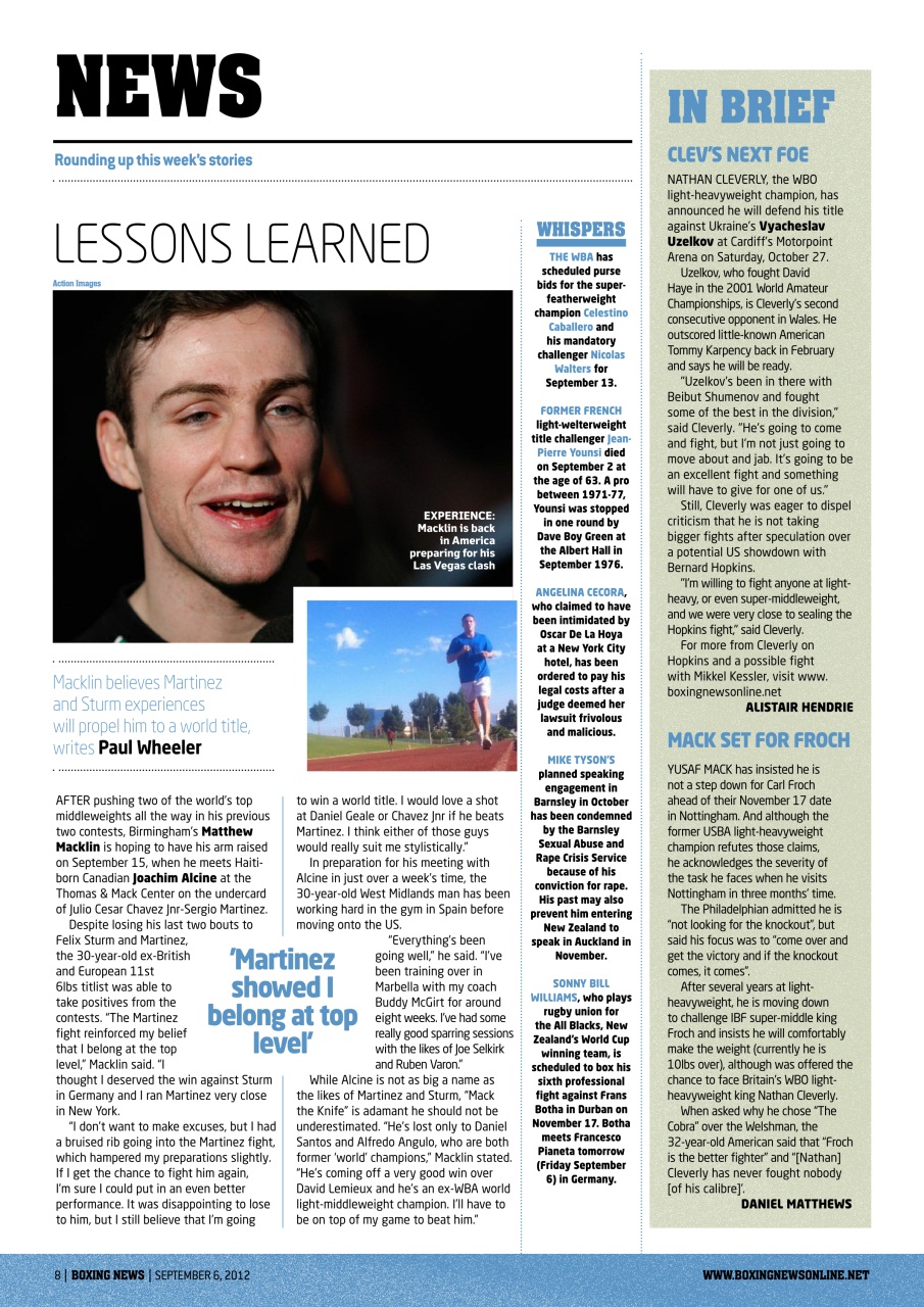 Boxing News Preview Pages