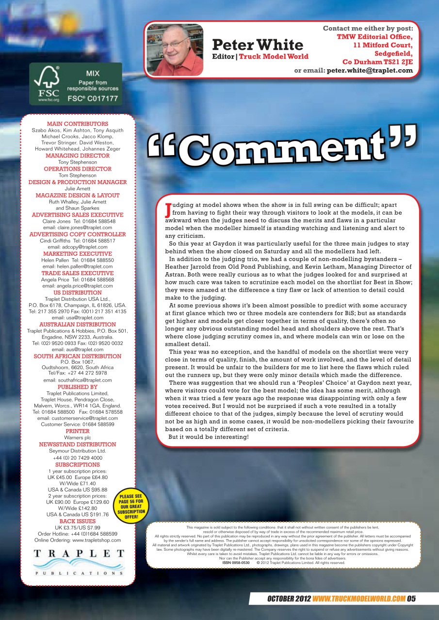 Model Car Truck Motorcycles World Preview Pages