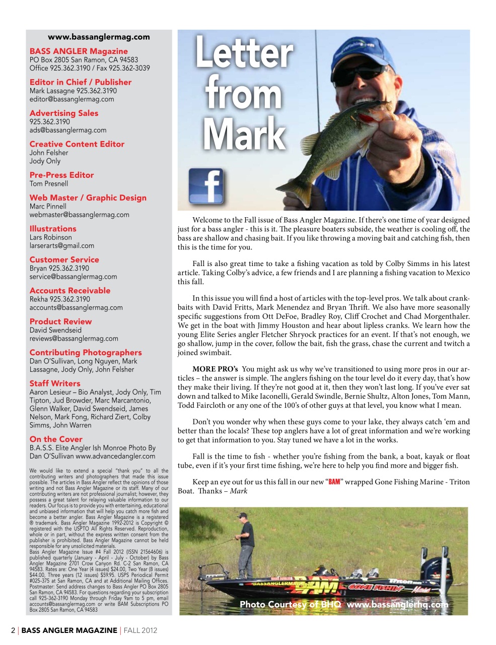 BASS ANGLER MAGAZINE Preview Pages