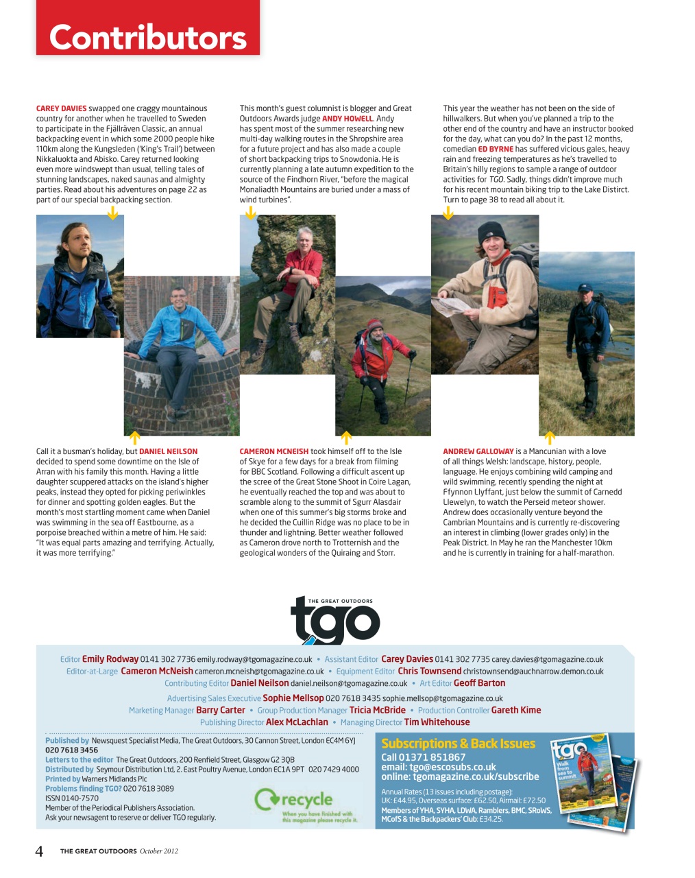 TGO - The Great Outdoors Magazine Preview Pages