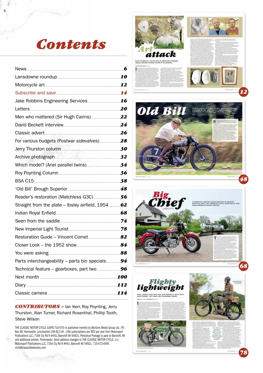 The Classic MotorCycle Preview Pages