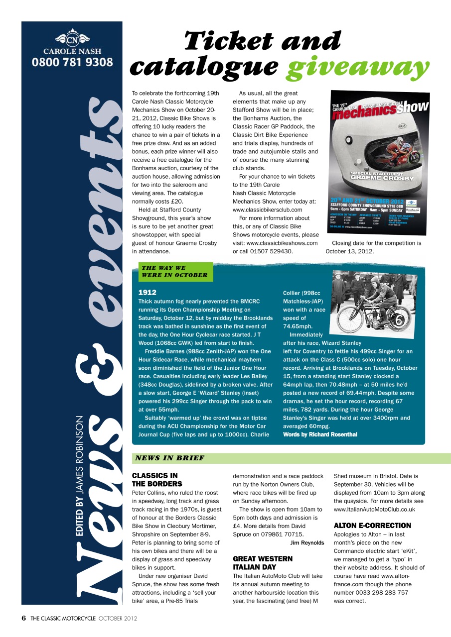 The Classic MotorCycle Preview Pages