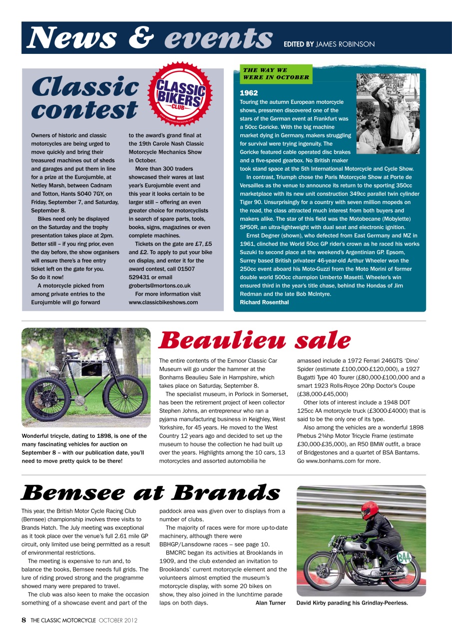 The Classic MotorCycle Preview Pages