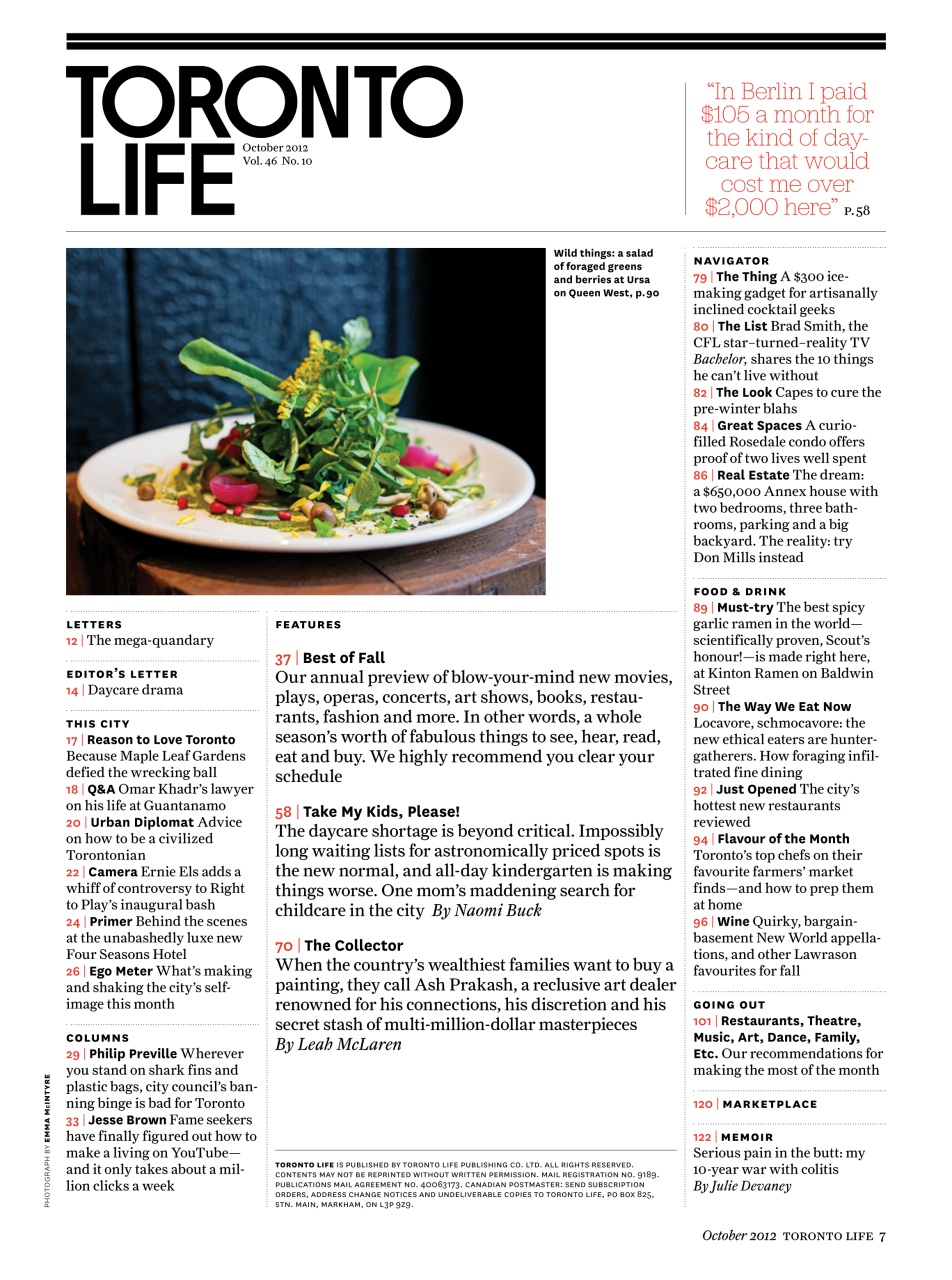 Toronto Life Preview Pages