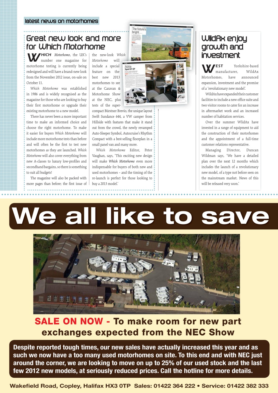 What Motorhome magazine Preview Pages