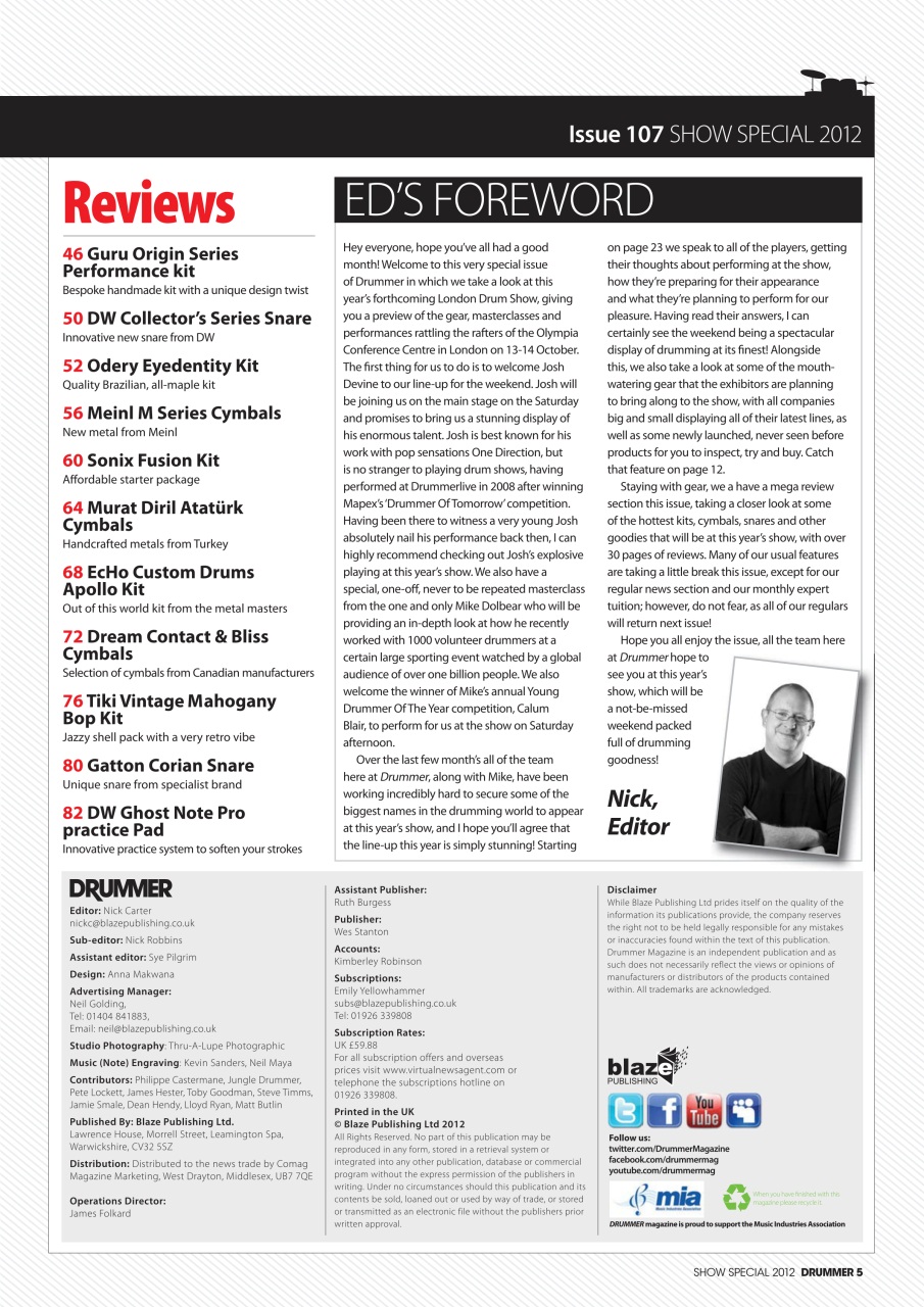 iDrum magazine: Never miss a beat Preview Pages