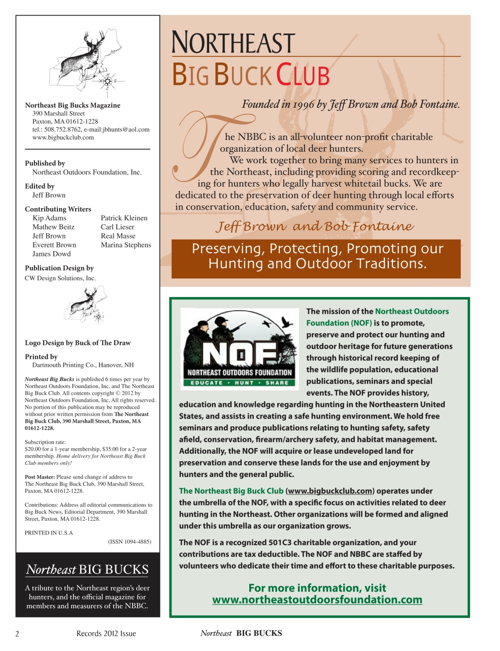 Northeast Big Bucks Preview Pages