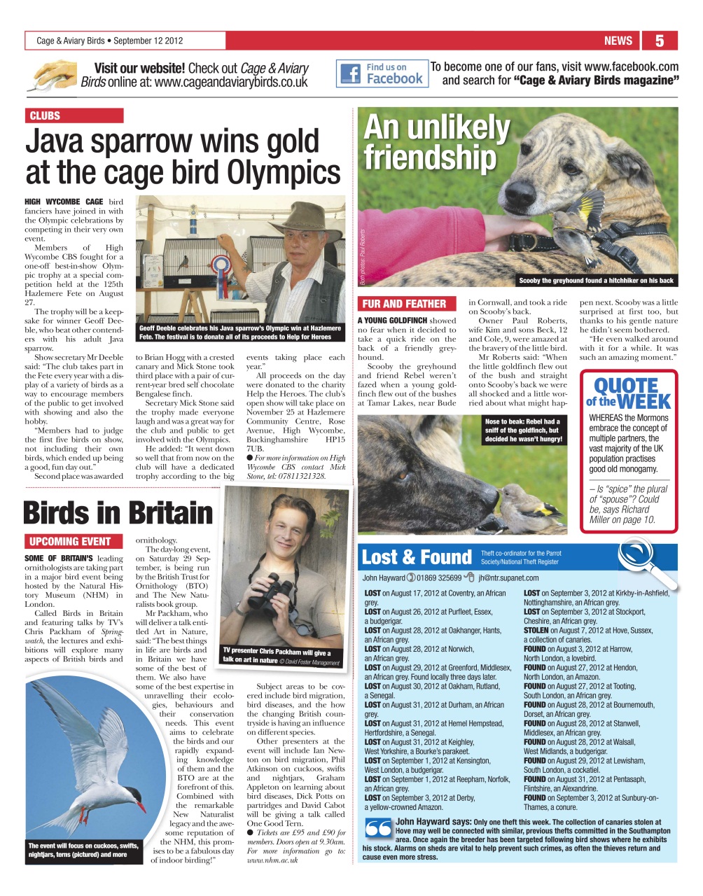 Cage & Aviary Birds Preview Pages