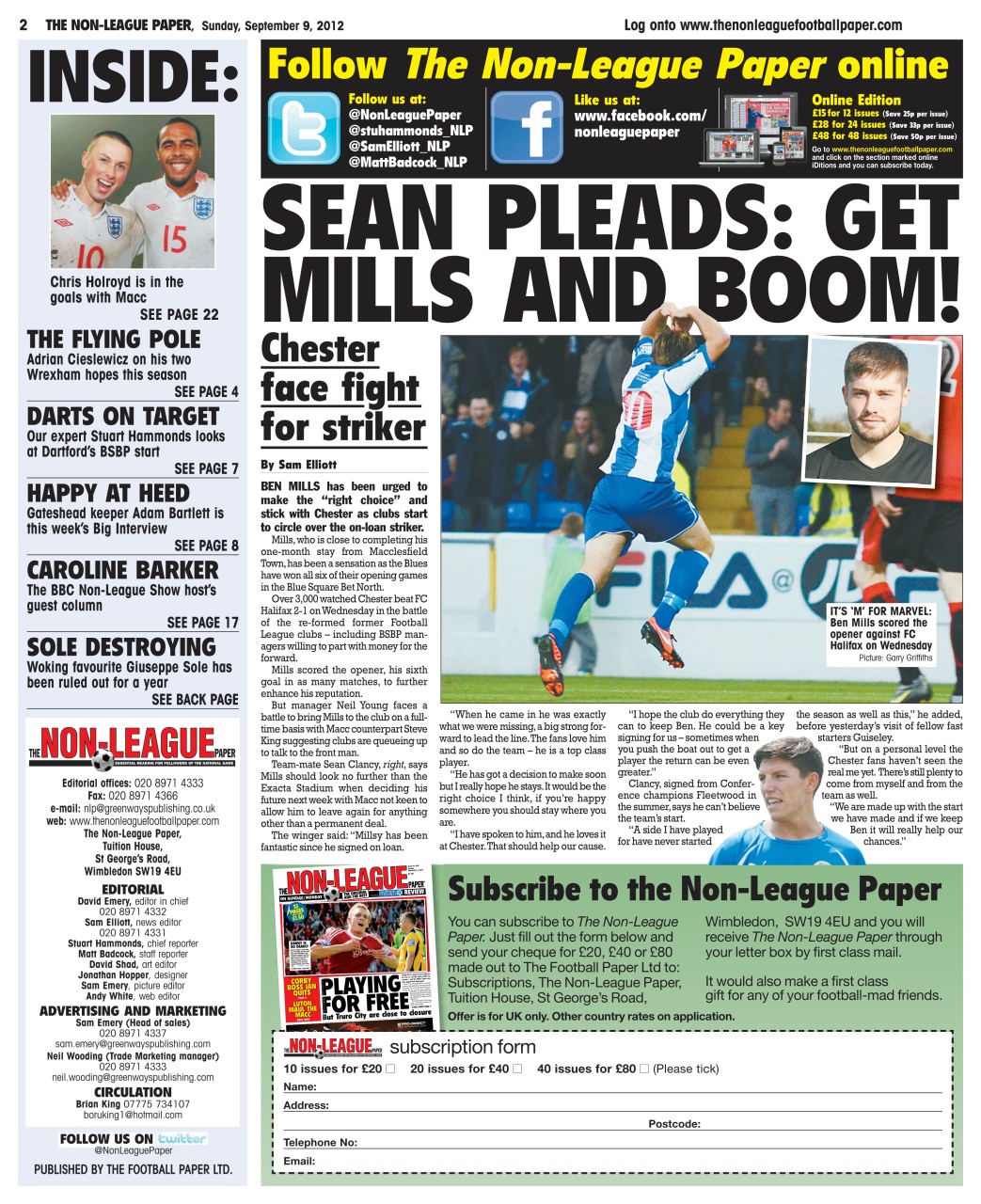The Non-League Football Paper Preview Pages