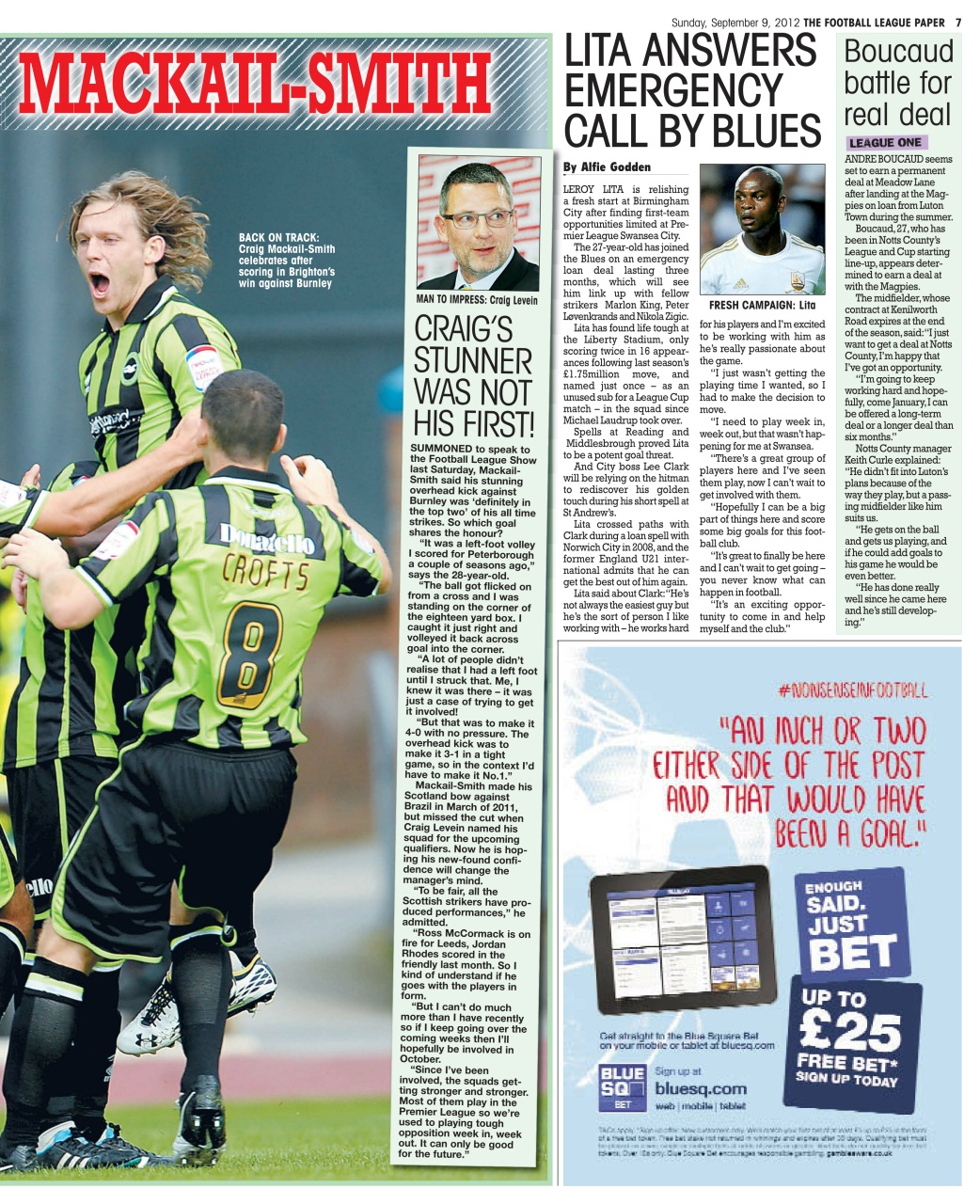 The Football League Paper Preview Pages
