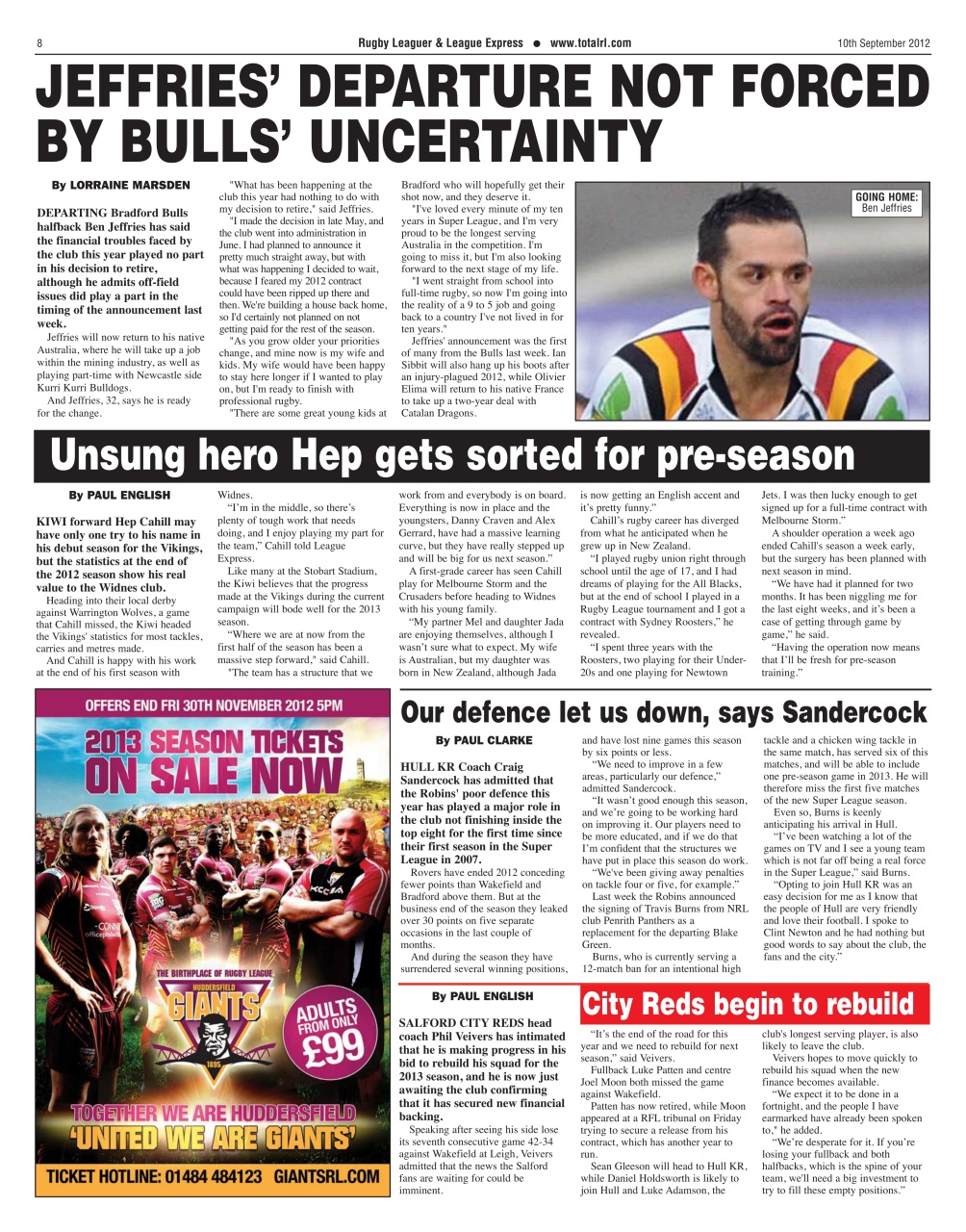 League Express Preview Pages