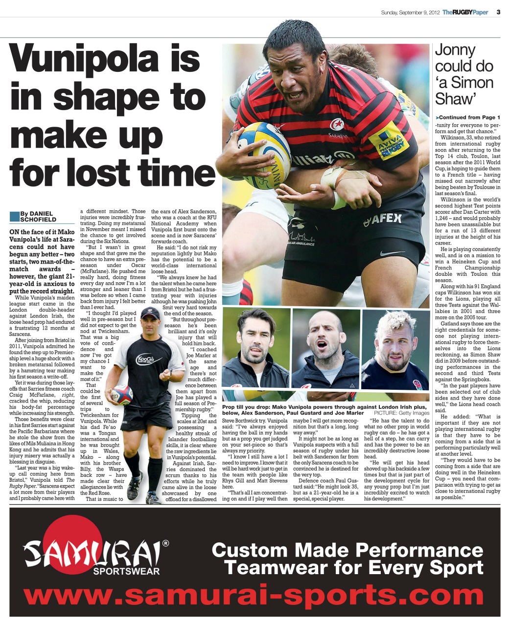 The Rugby Paper Preview Pages