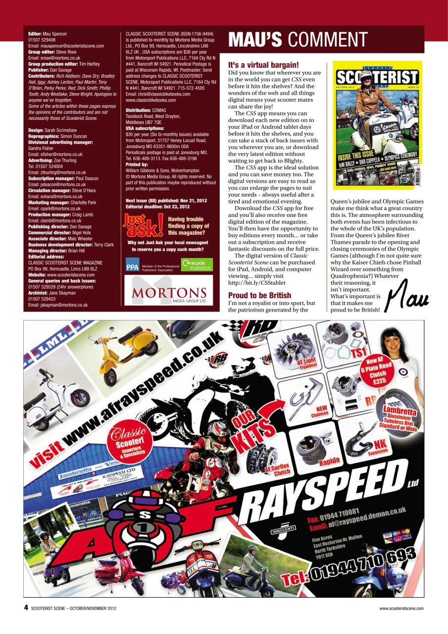 Classic Scooterist Preview Pages