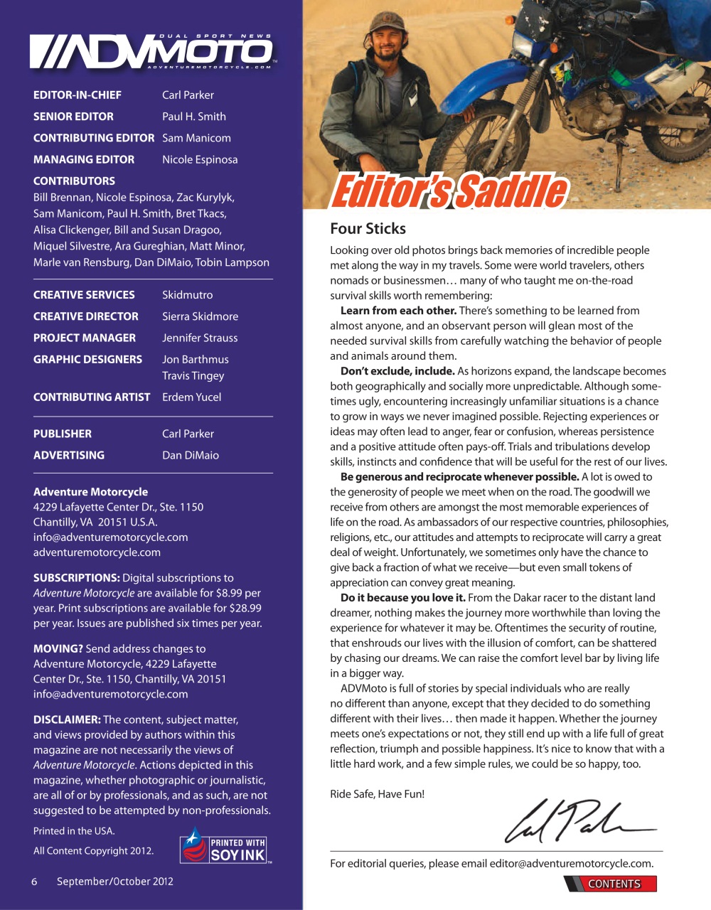 Adventure Motorcycle Preview Pages