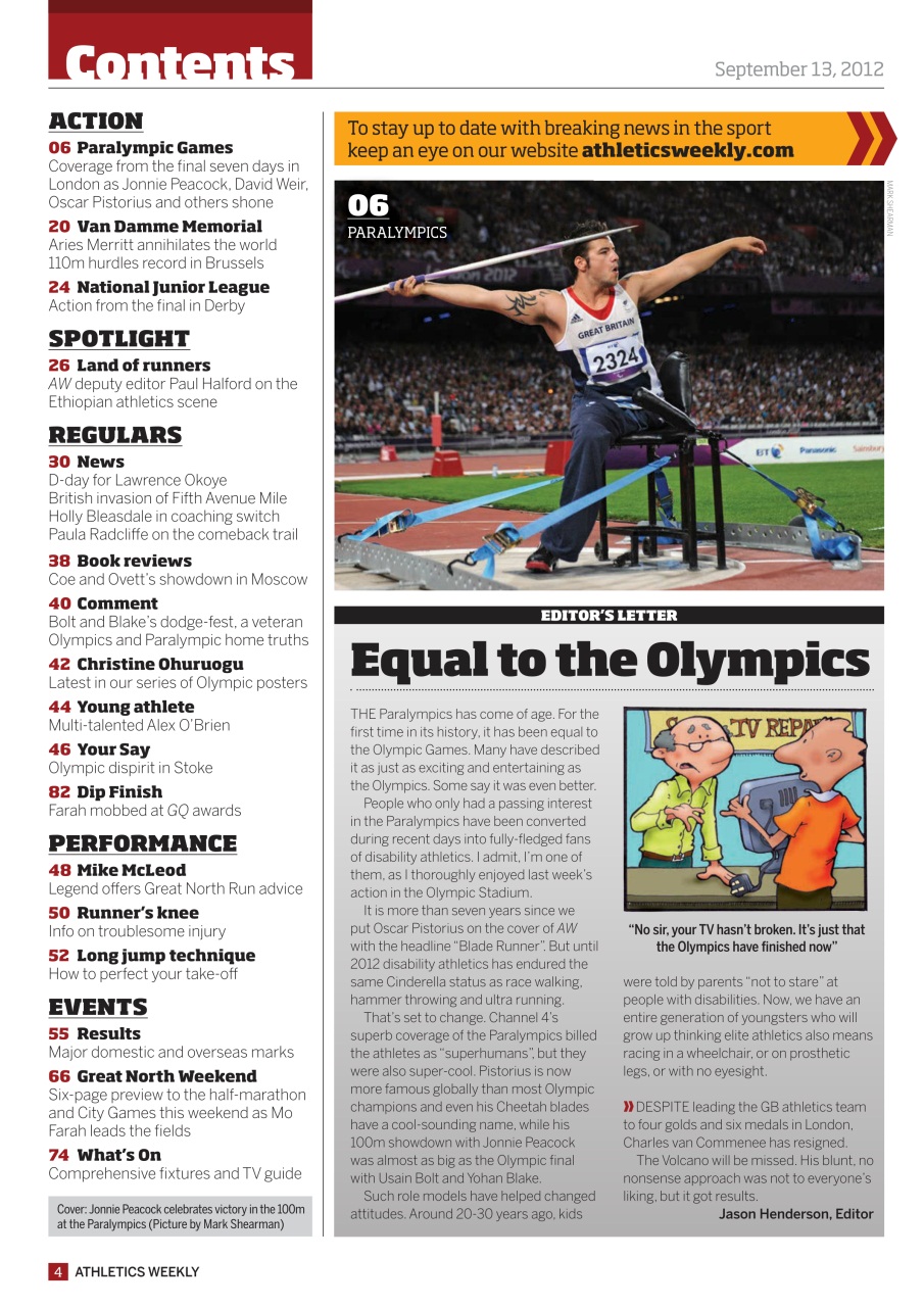 AW – Athletics Weekly Magazine Preview Pages