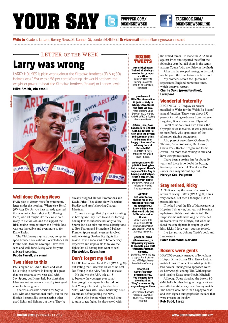 Boxing News Preview Pages