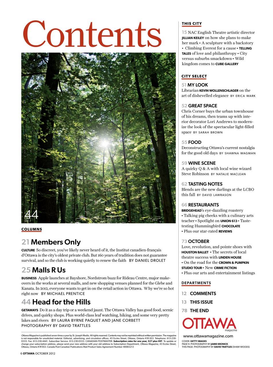 Ottawa Magazine Preview Pages