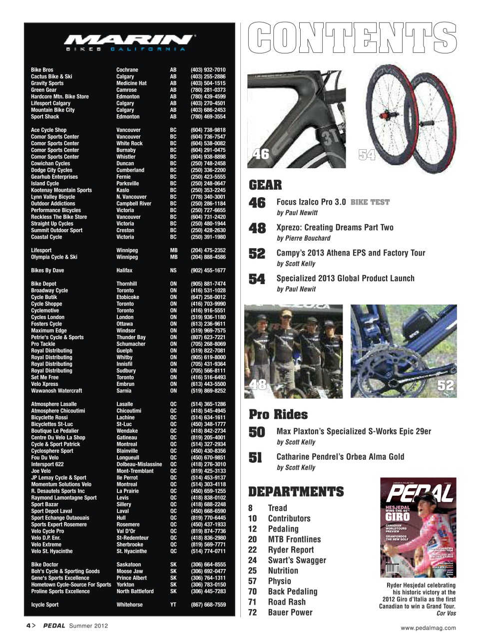 Pedal Magazine Preview Pages