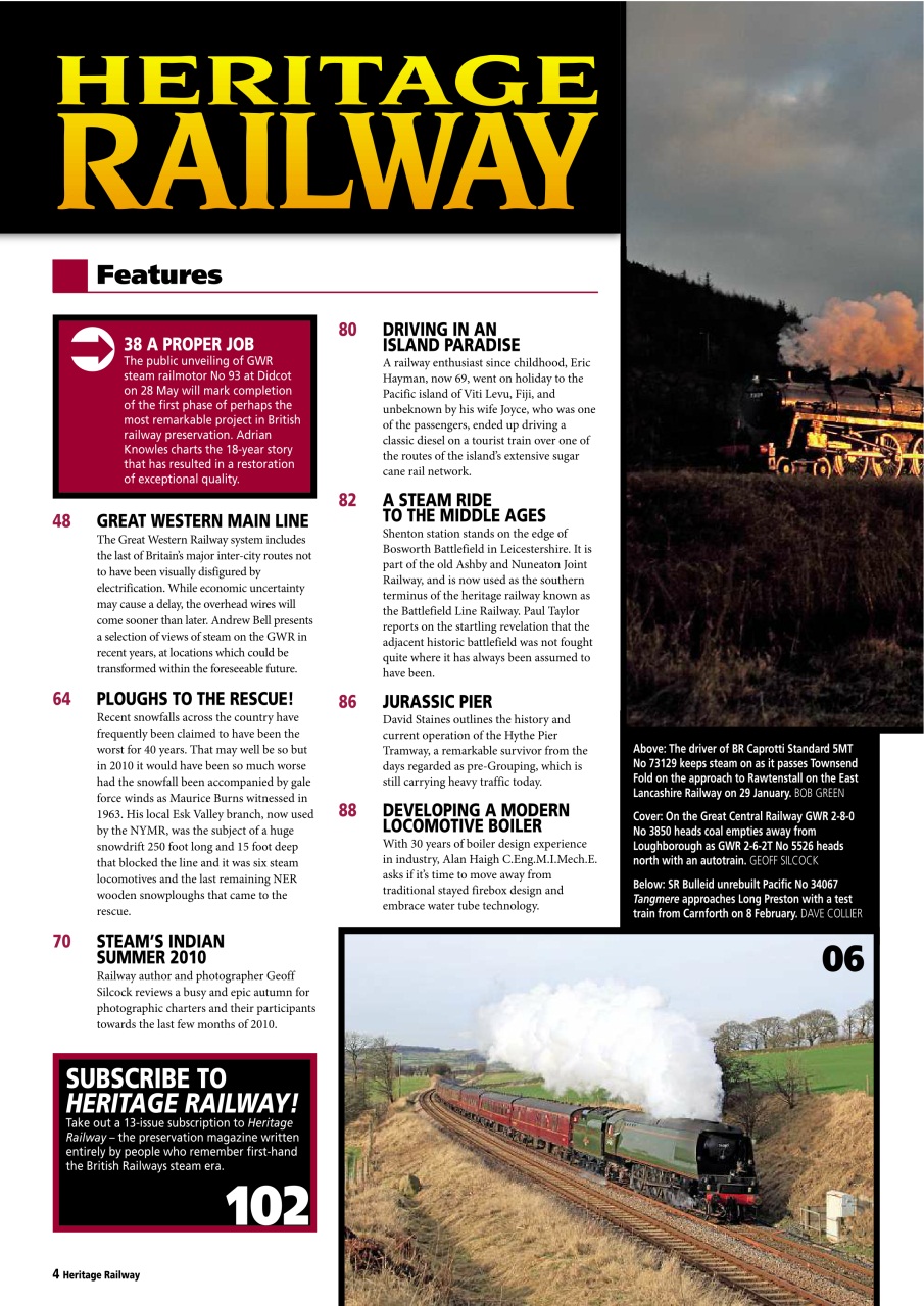 Heritage Railway Preview Pages