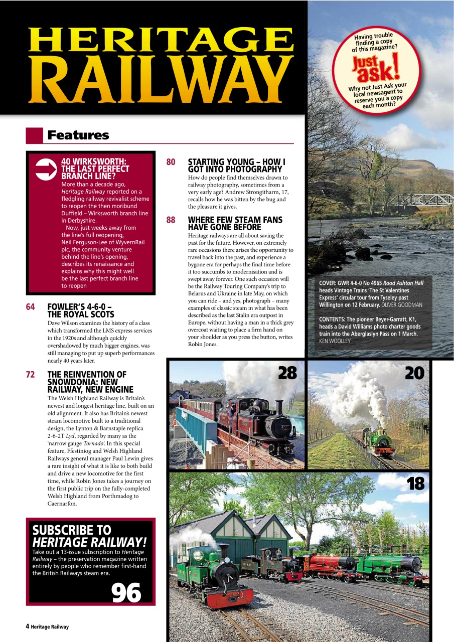 Heritage Railway Preview Pages