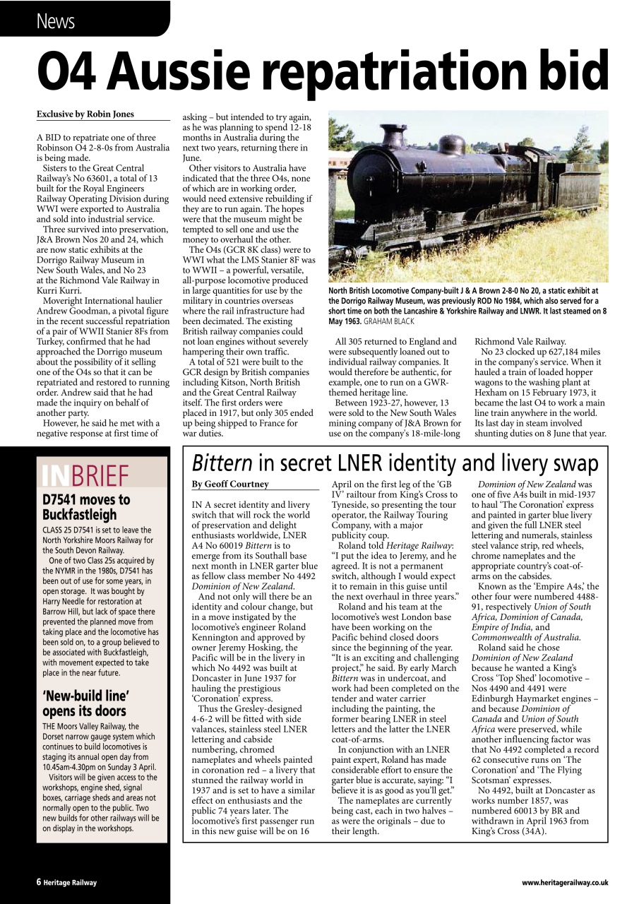 Heritage Railway Preview Pages