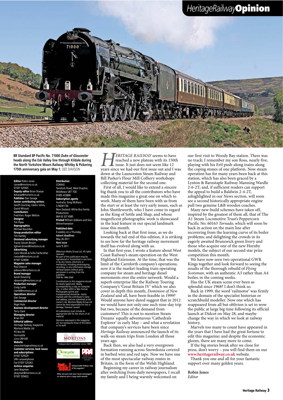 Heritage Railway Preview Pages