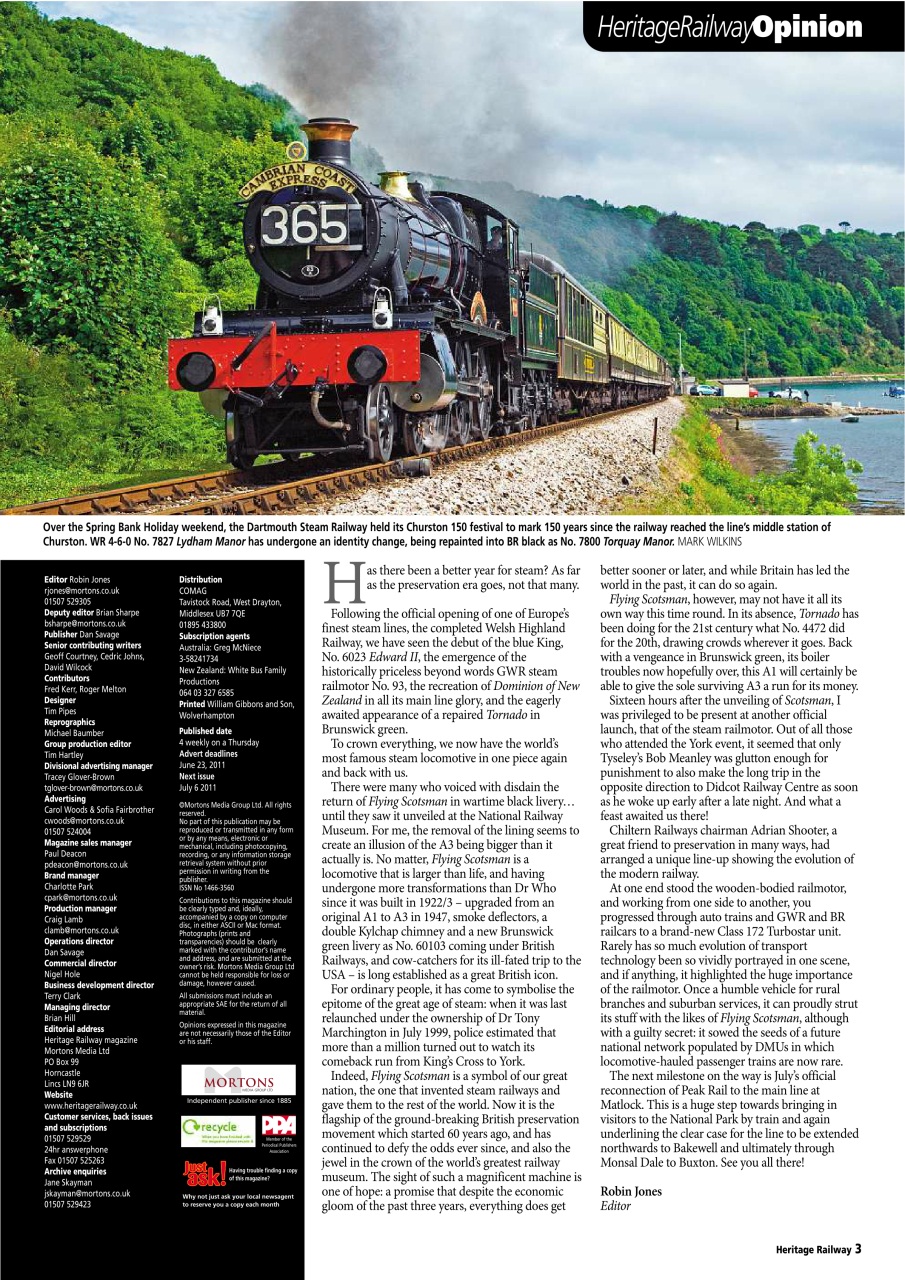 Heritage Railway Preview Pages