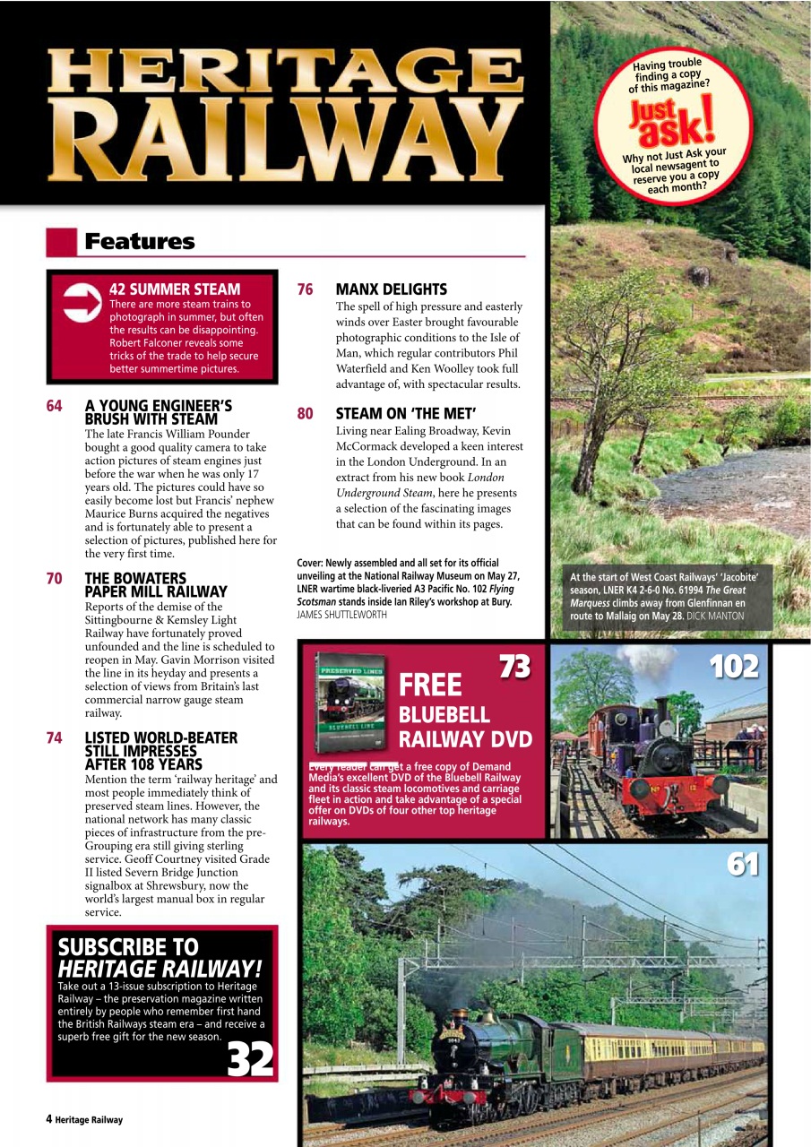 Heritage Railway Preview Pages