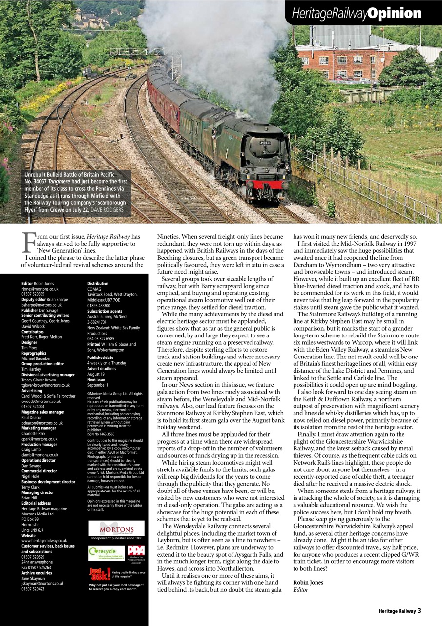Heritage Railway Preview Pages