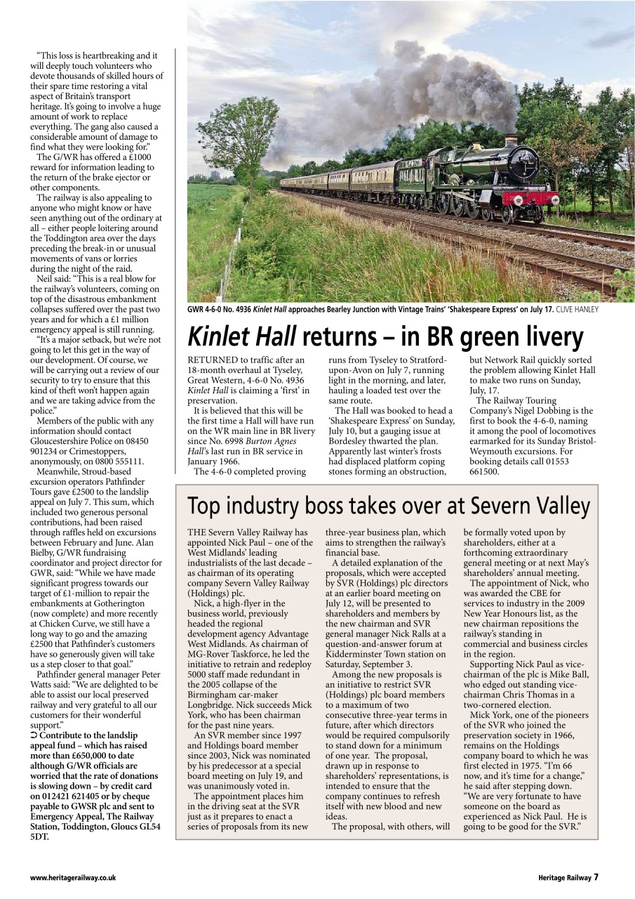 Heritage Railway Preview Pages