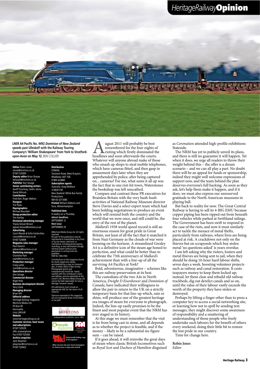 Heritage Railway Preview Pages