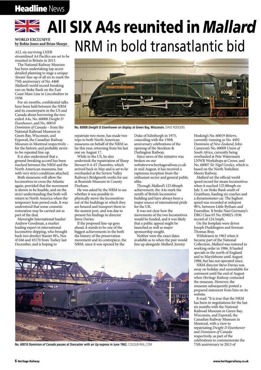 Heritage Railway Preview Pages