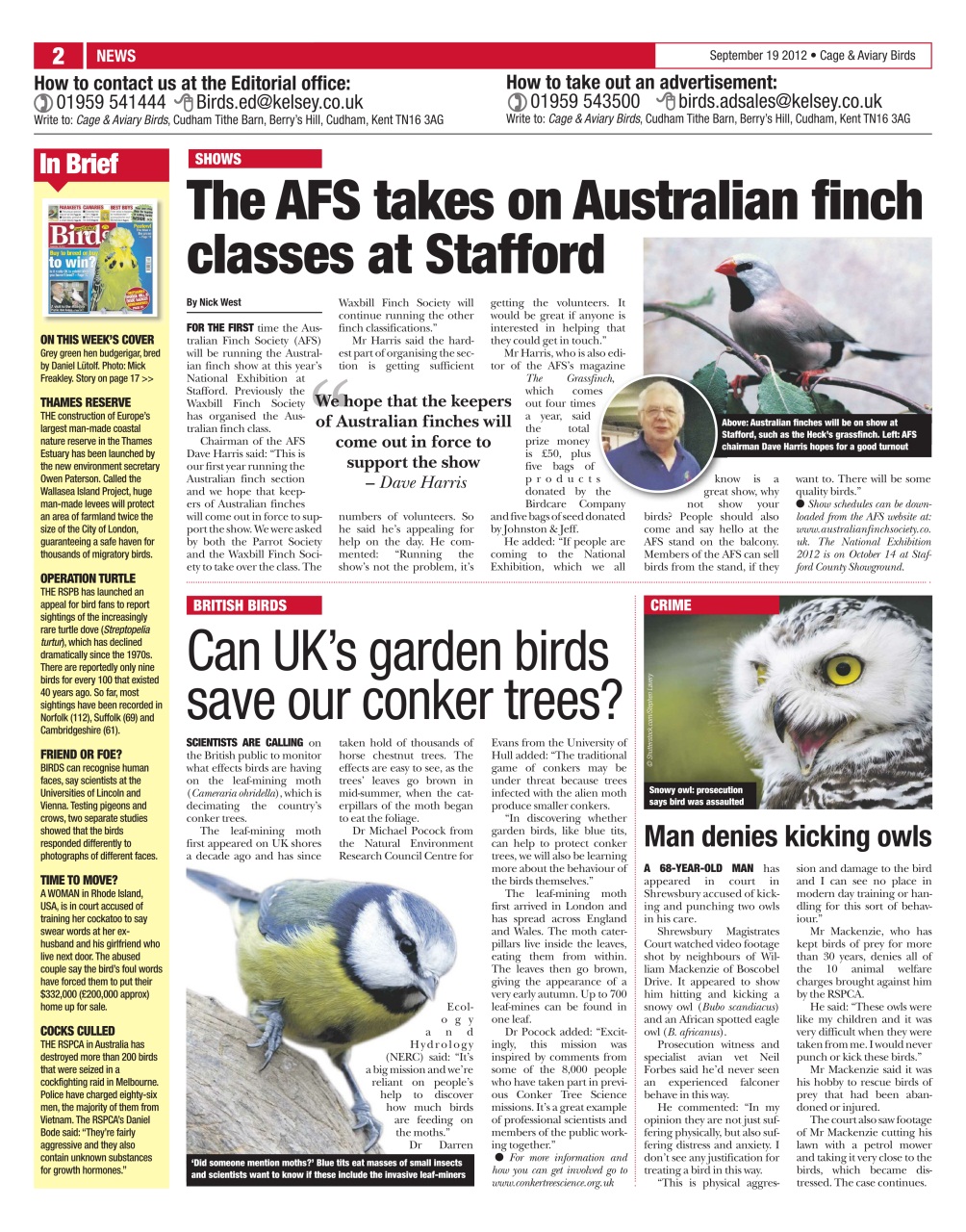 Cage & Aviary Birds Preview Pages