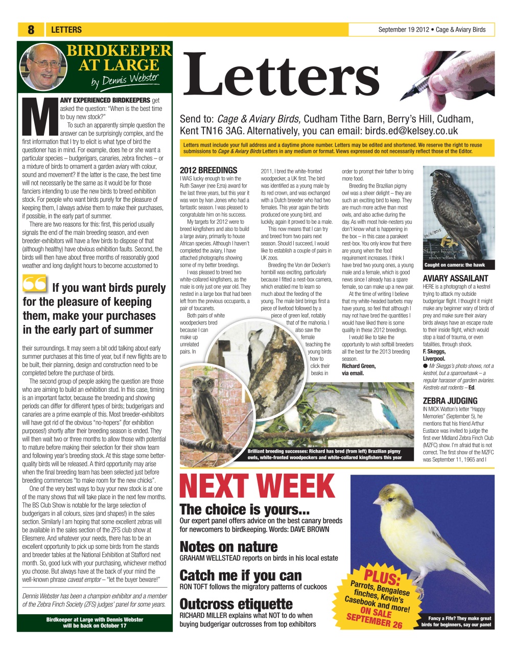 Cage & Aviary Birds Preview Pages