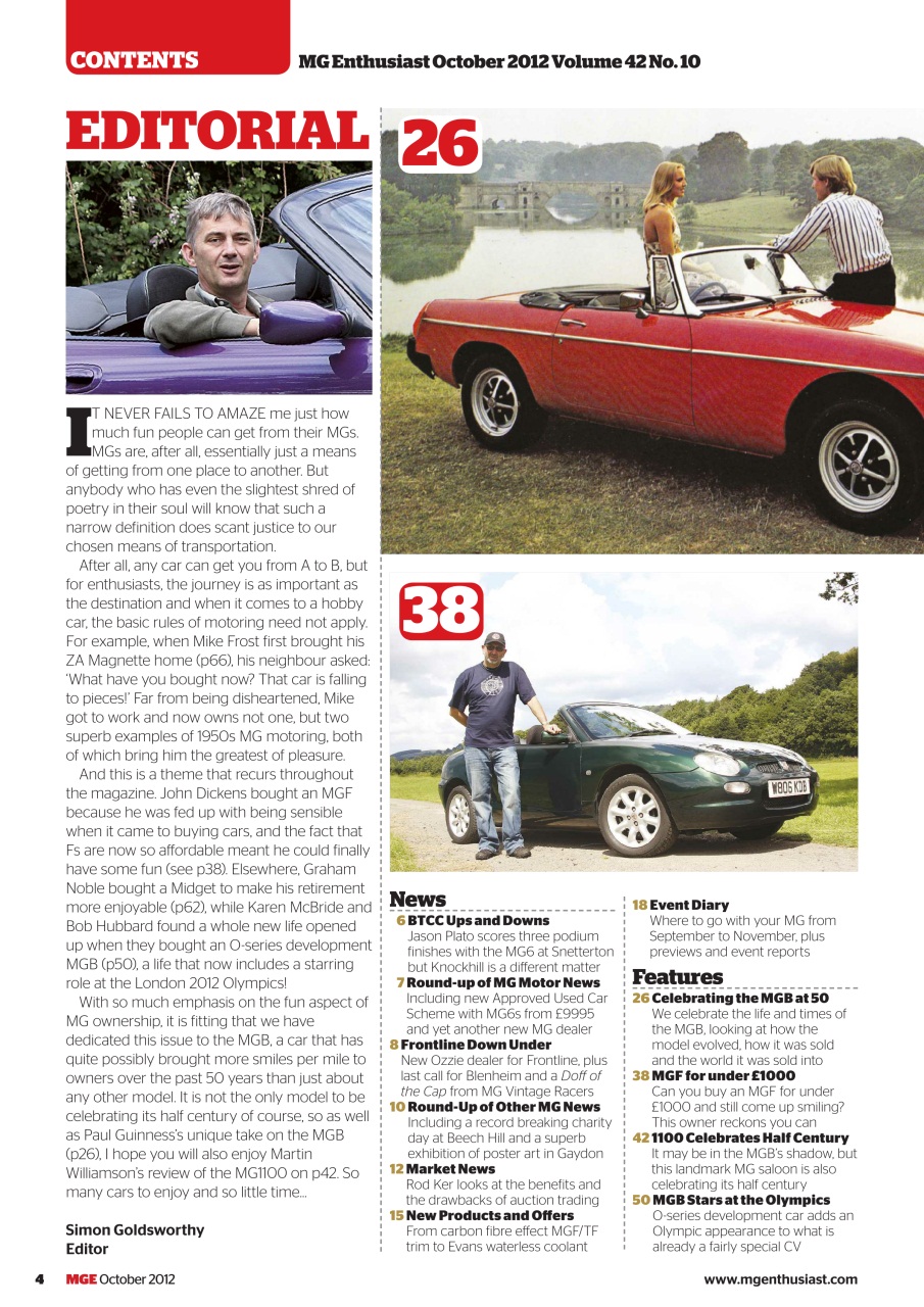 MG Enthusiast Preview Pages